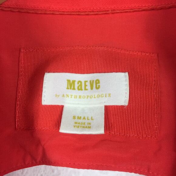 Anthropologie Maeve Open-Back Satin Wrap Midi Dress Orange Small - Picture 5 of 16